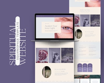 Wellness Coach Website, Mystic Website, Astrology Instagram, Squarespace Template, Mystic Instagram, Witchy Website, Spiritual Template