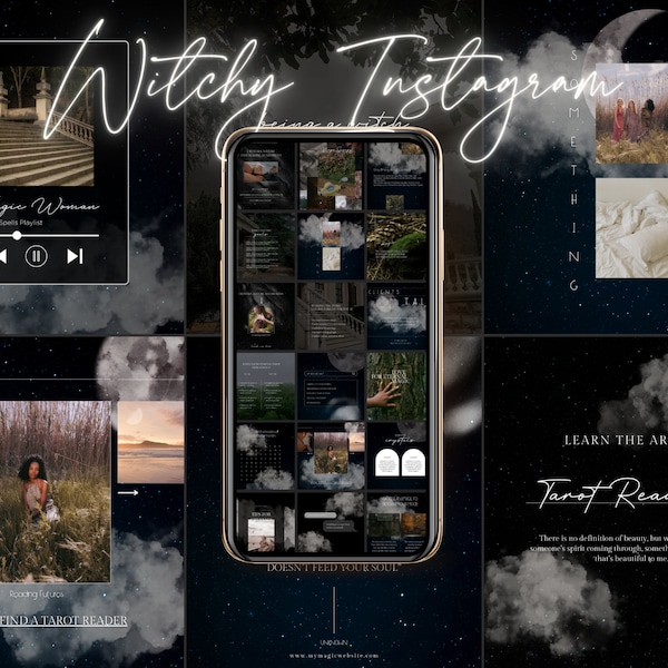 Witchy Instagram, Astrology Template, Spiritual Instagram, Mystical Instagram, Spiritual Templates, Astrology Template, Zodiac Templates