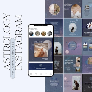 Astrology Instagram Templates: Mystical Celestial Designs (Canva)