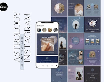 Astrology Instagram Templates: Mystical Celestial Designs (Canva)