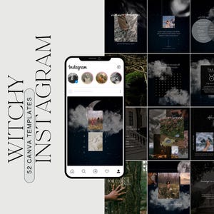 Witchy Instagram Templates: Spiritual Astrology Zodiac Designs (Canva)