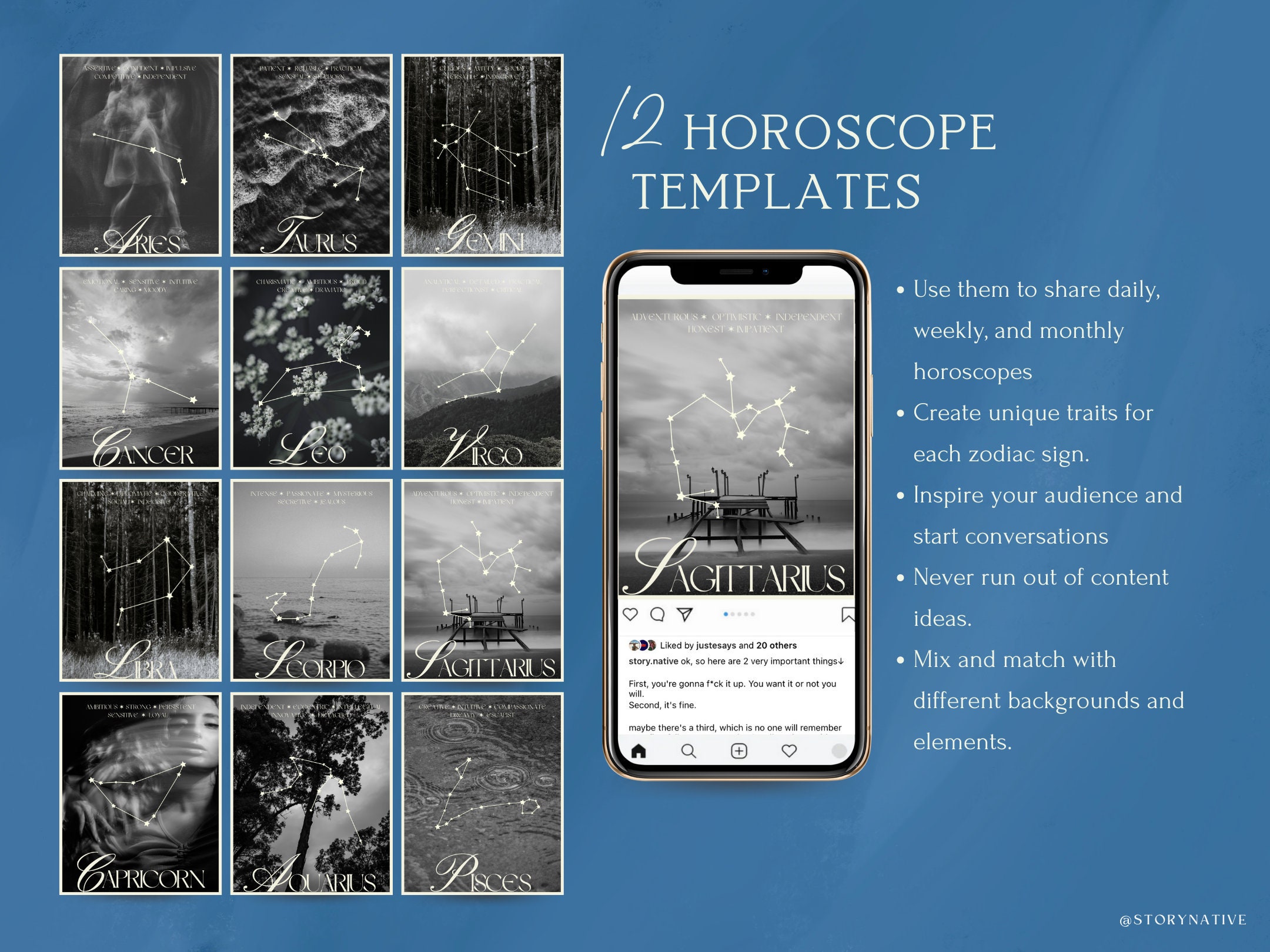 Astrology Templates Zodiac Templates Celestial Instagram Spiritual Astrology Templates Zodiac Templates Celestial Instagram Spiritual