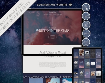 Astrology Squarespace Website Template: Mystic Theme + Instagram Posts