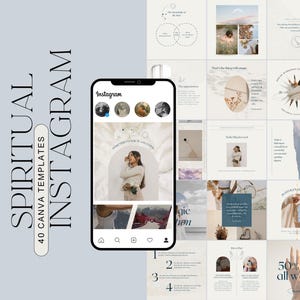 Mystical Instagram Templates: Spiritual Social Media Posts (Canva)