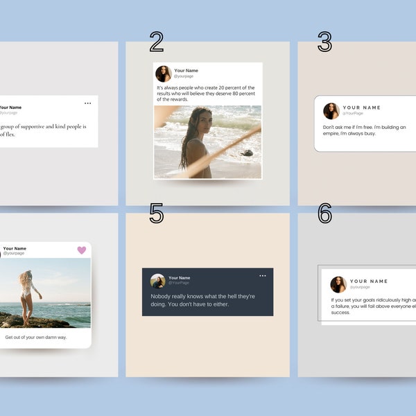 Twitter Quote Instagram Template, Twitter Post, Twitter Story | Twitter Canva Template, Instagram Twitter Post | Canva Twitter Quote Mockup