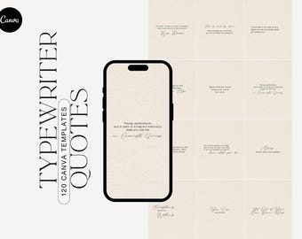 Typewriter Quotes, Quote Instagram, Typewriter Template, Author Instagram, Poetry Instagram, Poetry Template, Writers Canva Template