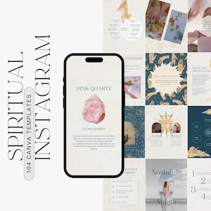Spiritual Instagram Templates: Mystical Wellness Posts & Stories (Canva)