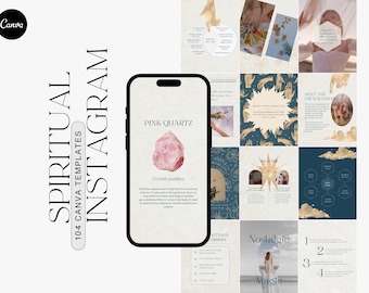 Spiritual Instagram Templates: Mystical Wellness Posts & Stories (Canva)