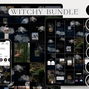Mystic Instagram Bundle: Spiritual Posts + Magical Instagram Stories + Highlights, Witchy Template, Astrology Instagram, Zodiac, Horoscope