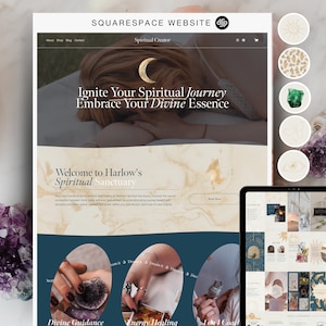 Spiritual Squarespace Website Template: Mystic Wellness Design