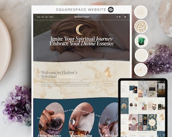 Spiritual Squarespace Website Template: Mystic Wellness Design