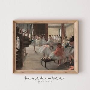 Vintage Ballerina Painting | Dance Studio Art Print | Ballet Dancer Decor Gift | MAILED ART PRINT