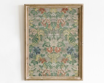 Antiker Textildruck: Vintage Blumenmuster (Digitaler Download)