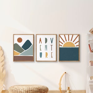 Ocean Adventure Prints 3er Set | Kinderzimmer Wandkunst | Adventure Outdoor Mountain Themed Kinderzimmer Printable #289