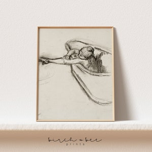 Bathing Woman Drawing| Bathroom Decor | Vintage Sketch Art Printable #217