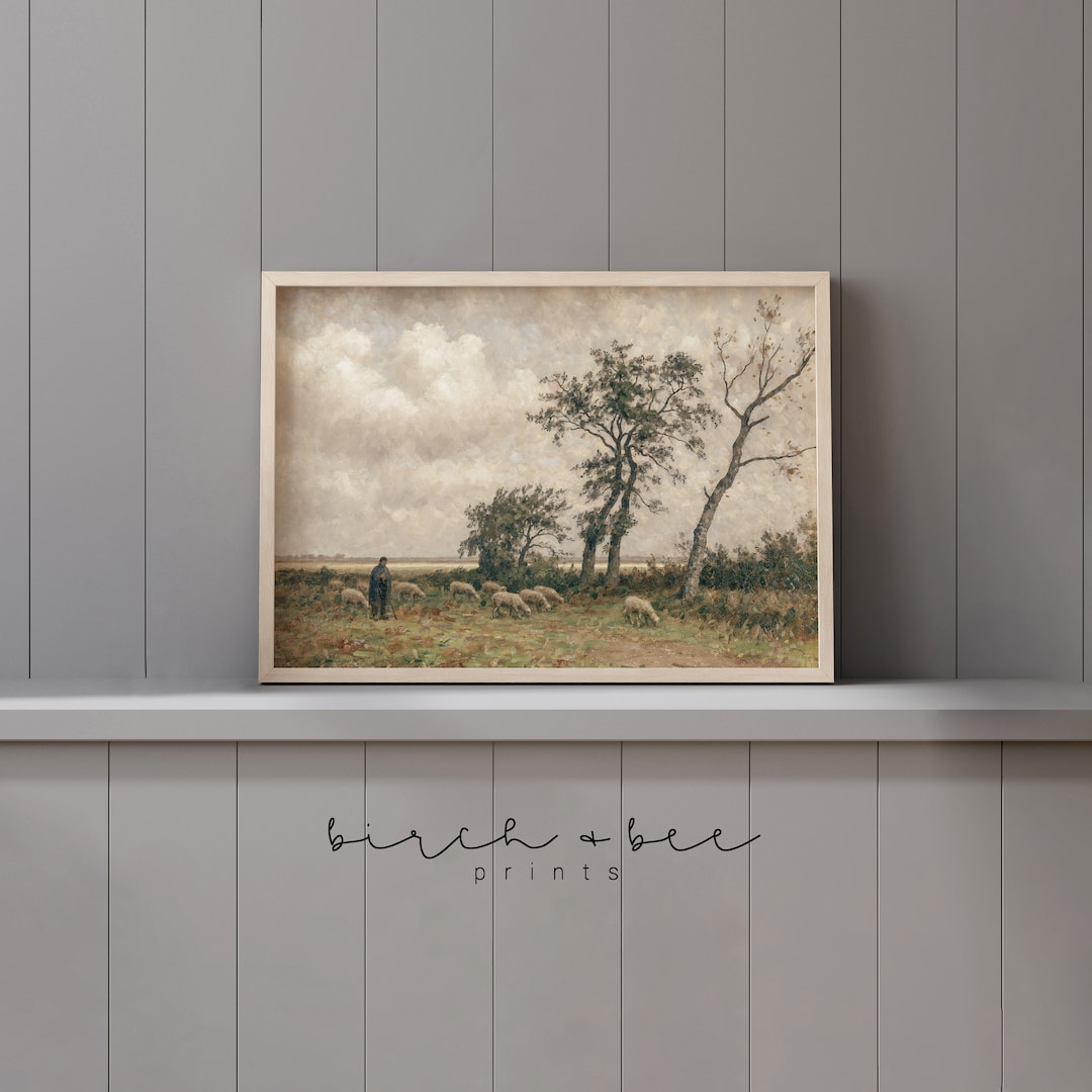 Vintage Sheep Painting | Farmhouse Printable Wall Art | Digital ...