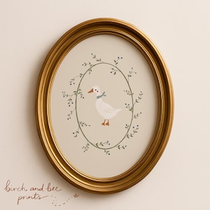 Goose Nursery Decor | Goose Art | Neutral Nursery Art Print | MAILED ART PRINT #304 image 1