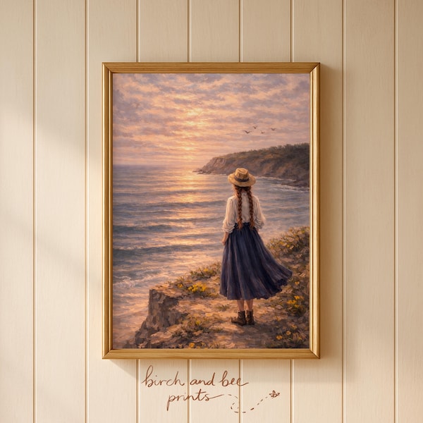Anne of Green Gables Wall Art, Prince Edward Island Sunset Painting, Literary Art Print, Kindred Spirit Gift #348 -MAILED GICLEE PRINT
