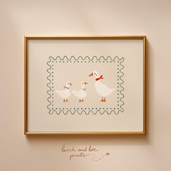 Goose Nursery Art | Cute Nursery Prints | Nursery Artwork Printable #320