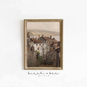 Vintage European Village in Spring Oil Painting | Wall Art | MAILED ART PRINT #3