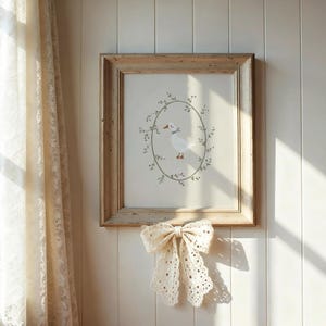 Goose Nursery Decor | Goose Art | Neutral Nursery Art Print | MAILED ART PRINT #304 image 3