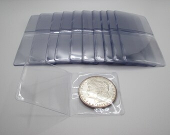 25 Transparente Münzhüllen Aus PVC – 5,5x5,2 Cm, Für Sammler