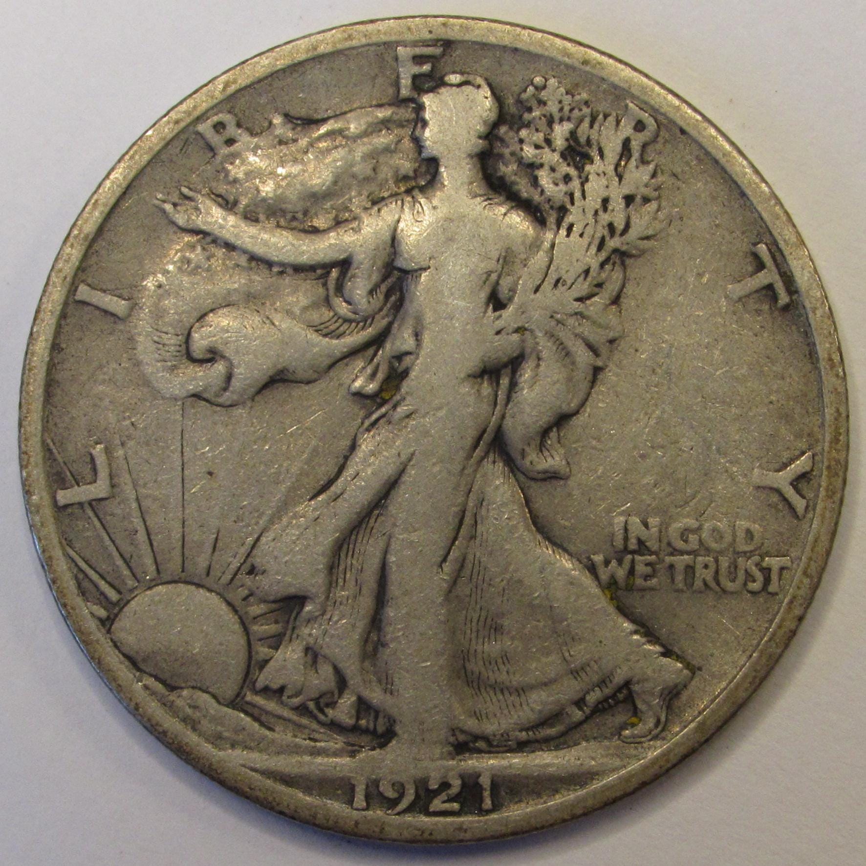 1921年 S ウォーキング リバティ ハーフ ドル - アンティーク キー
