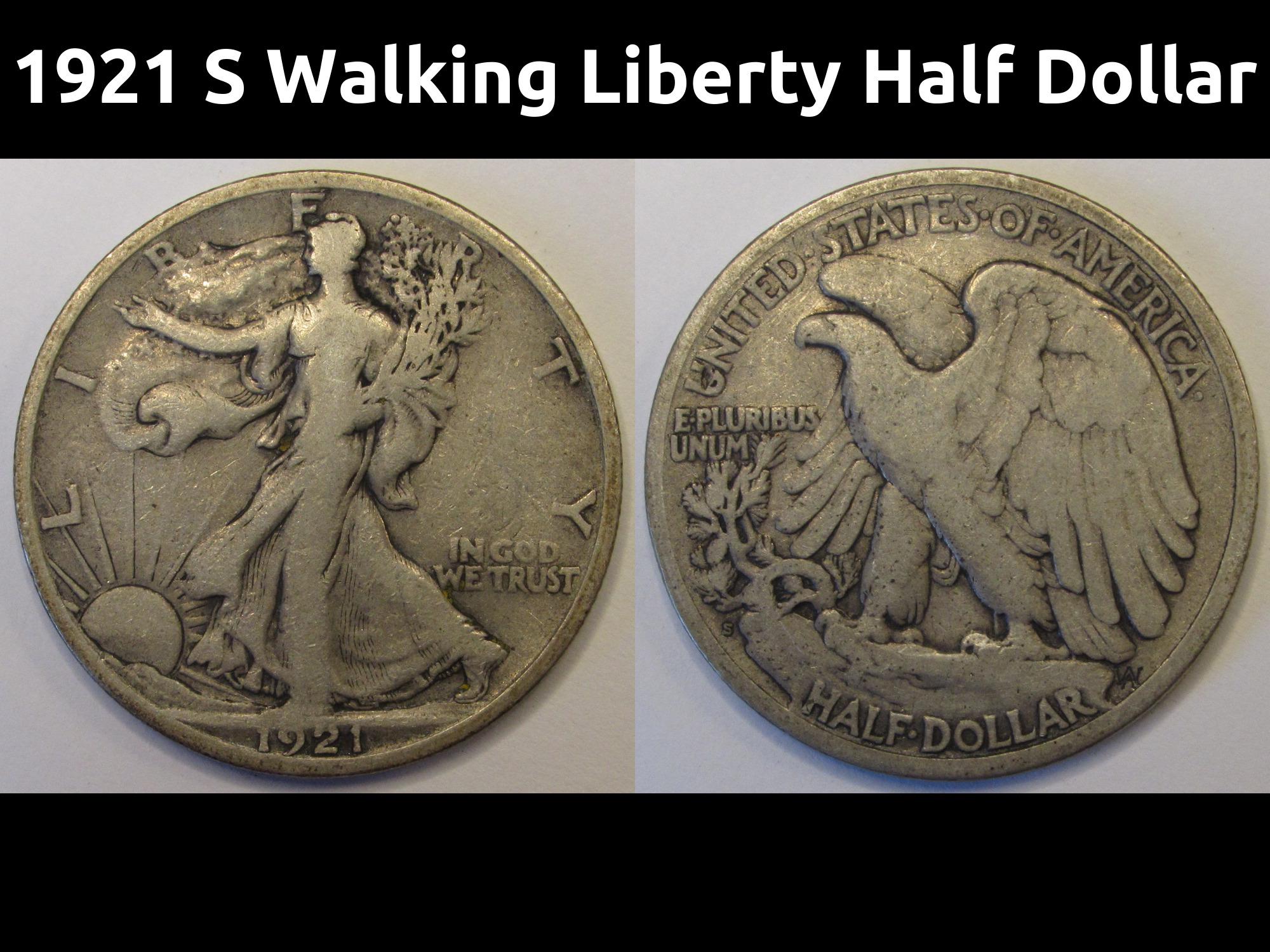 1921年 S ウォーキング リバティ ハーフ ドル - アンティーク キー デート サンフランシスコ ミントマーク コイン - Etsy 日本