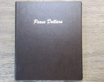 Dansco album for Peace Dollars - 1921-1935 - vintage coin storage
