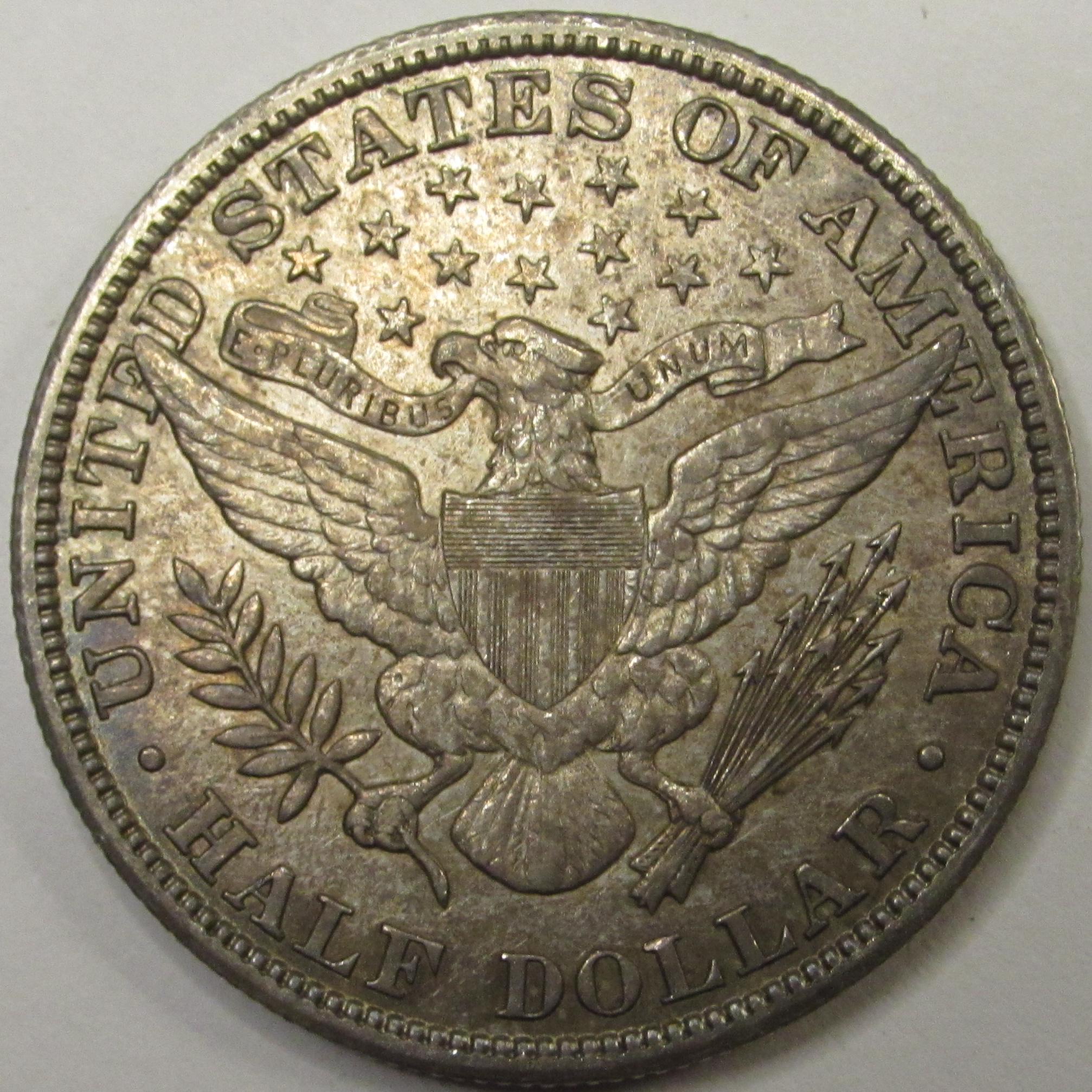 1909年バーバーハーフダラー - 20世紀のアンティーク銀貨、高品位