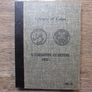 Library of Coins Album for Washington Quarters - 1932-1962 - vintage album