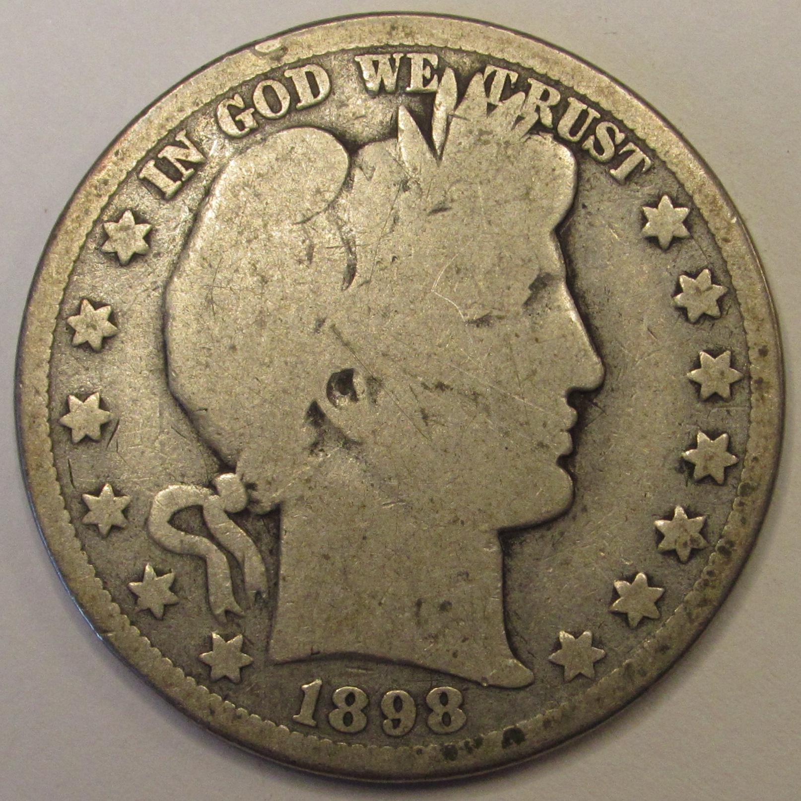 1898年 バーバー50セント銀貨3枚セット 1898年 バーバー50セント銀貨3枚セット 【公式通販】