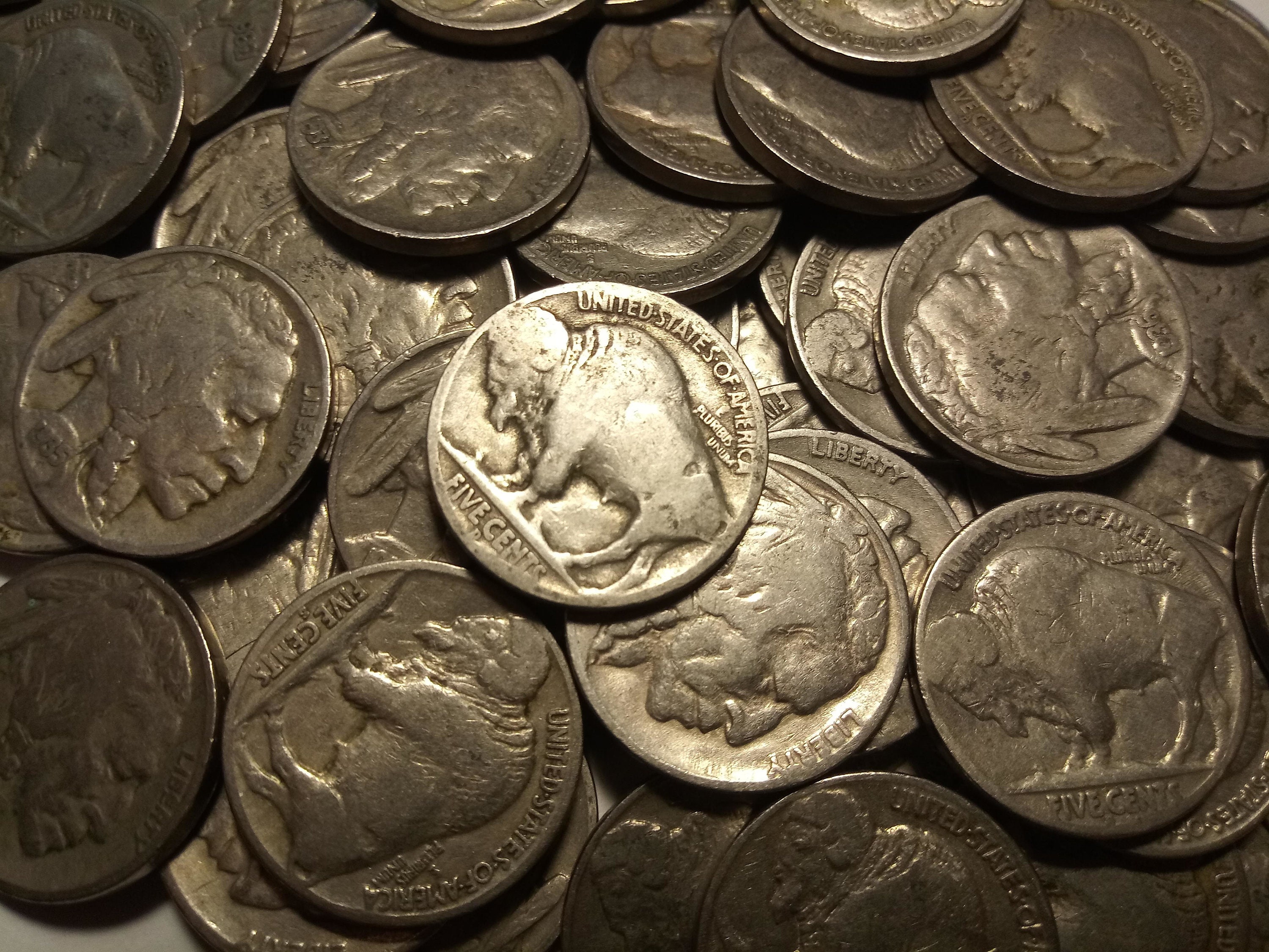 5 FULL DATE Buffalo Nickels 5 Different Date / Mintmark Etsy