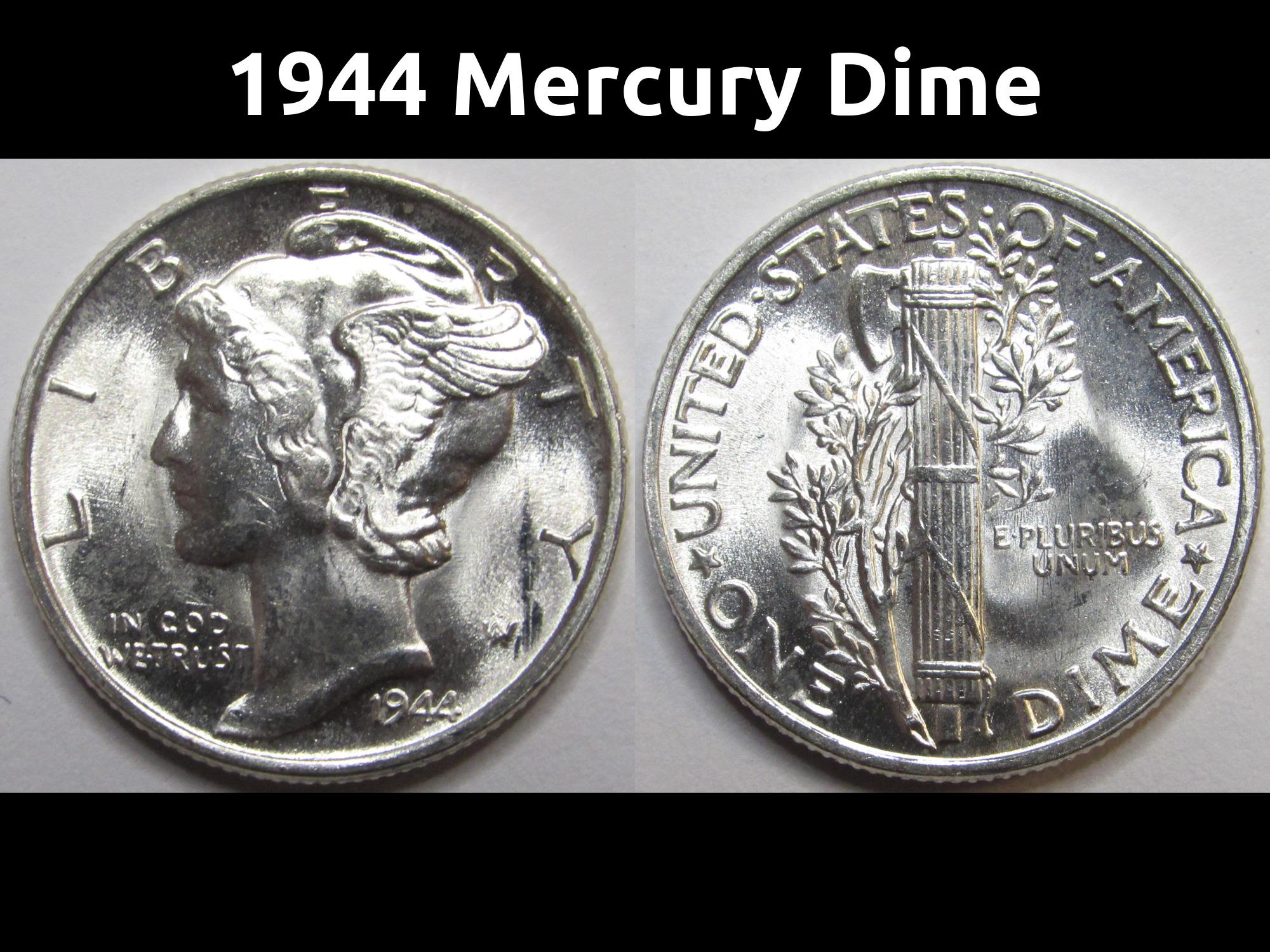 銀貨　2枚　アメリカ　1945 1944 1944 Mercury Dime - Antique WW2 American Silver Dime - Etsy