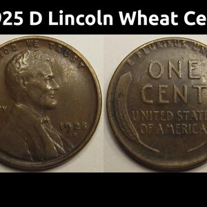 1925 D Lincoln Wheat Cent - antique better condition American wheat penny