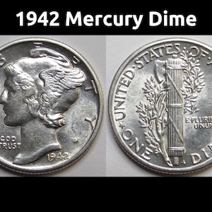豆*び様 アメリカ　マーキュリー・ダイム銀貨12枚セット 1942年マーキュリーダイム - 未流通のアメリカ製銀貨 - Etsy 日本