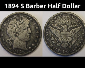 1898 O バーバー ハーフ ドル - アンティーク ニューオーリンズ 世紀末