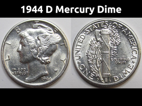 1944 D Mercury Dime - Antique WW2 Denver Mintmark Silver Dime - Etsy