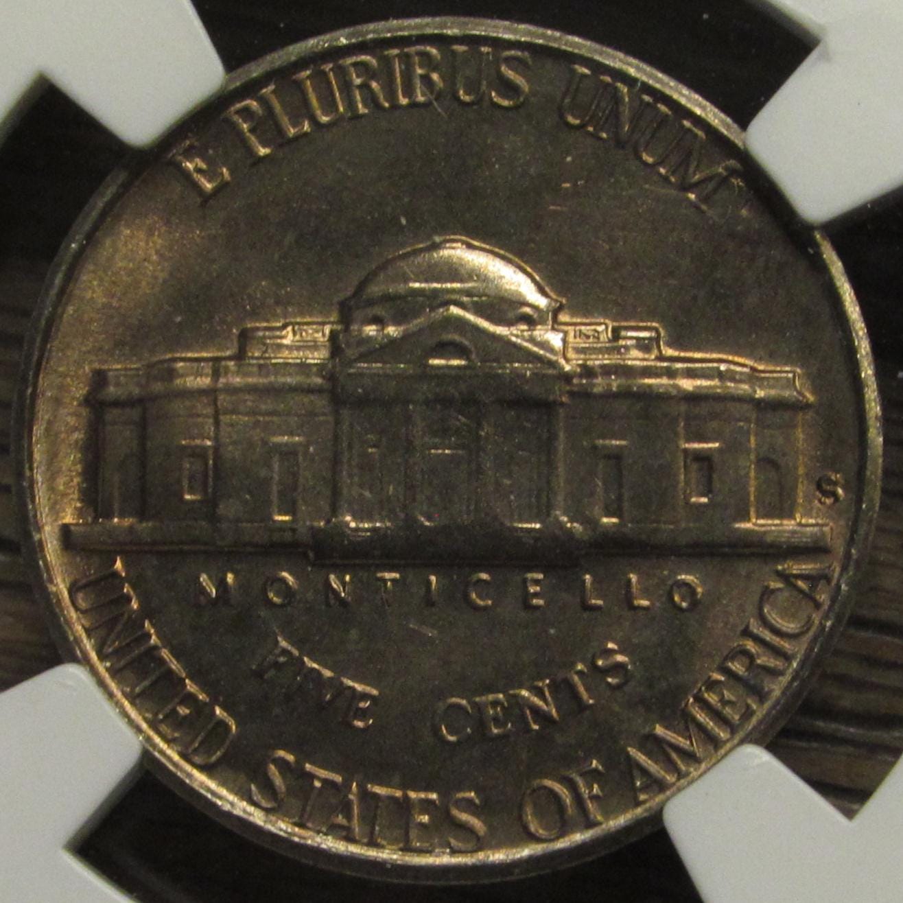 1954年 S ジェファーソンニッケル - NGCグレード MS 65 - ヴィンテージ