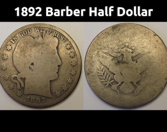 1892年バーバーハーフダラー - 発行初年度のアメリカ製50セント銀貨