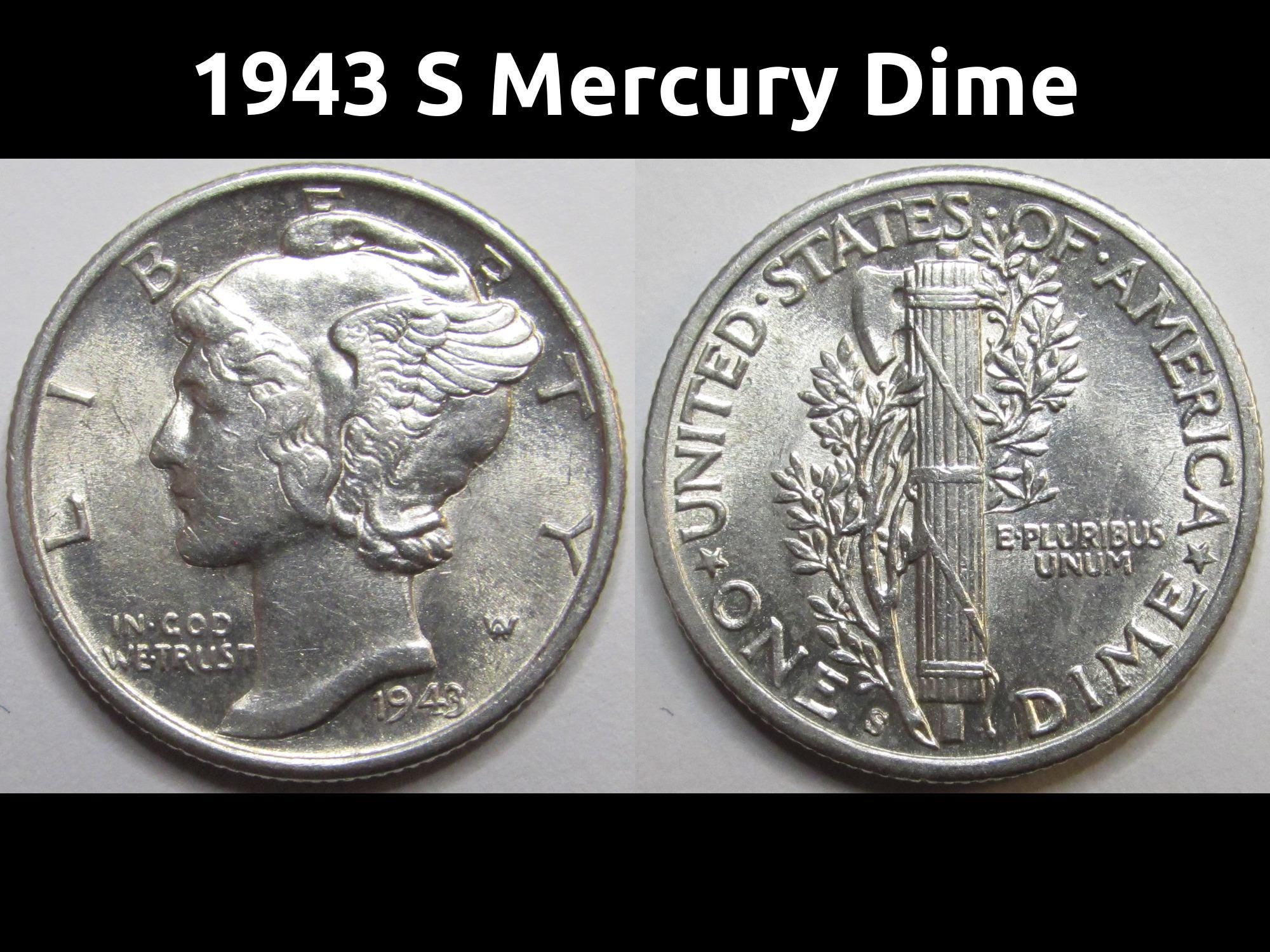 1943 S Mercury Dime - Antique American Silver Dime - Etsy