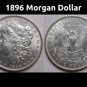 1896 Morgan Dollar - antieke niet-gecirculeerde Amerikaanse zilveren dollarmunt