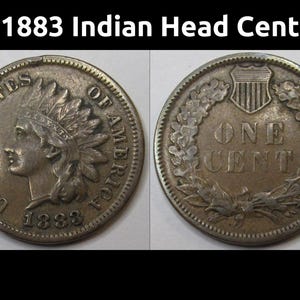 1883 Indian Head Cent - antique Gilded Age higher grade American penny