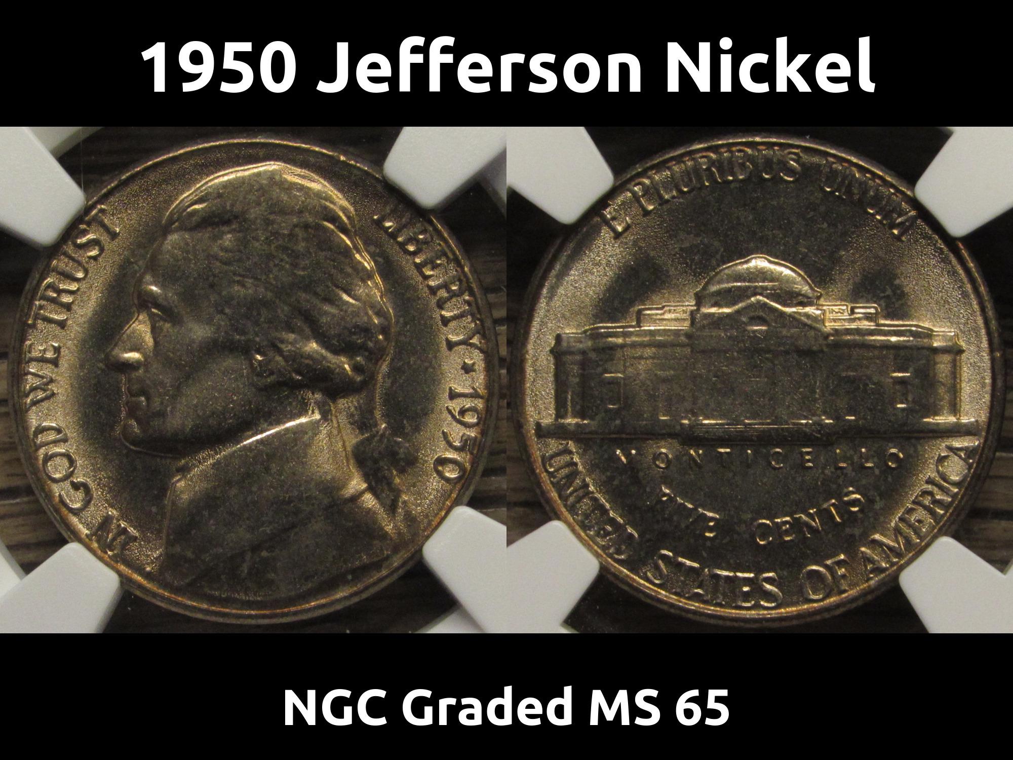 EN版16枚フルコンプセット　Limited 25thシークレットレア　TN23 1950 Jefferson Nickel - NGC Graded MS 65 - Vintage Graded Five