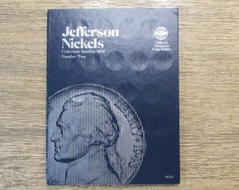 Whitman coin folder for Jefferson Nickels - 1961-1994 - vintage