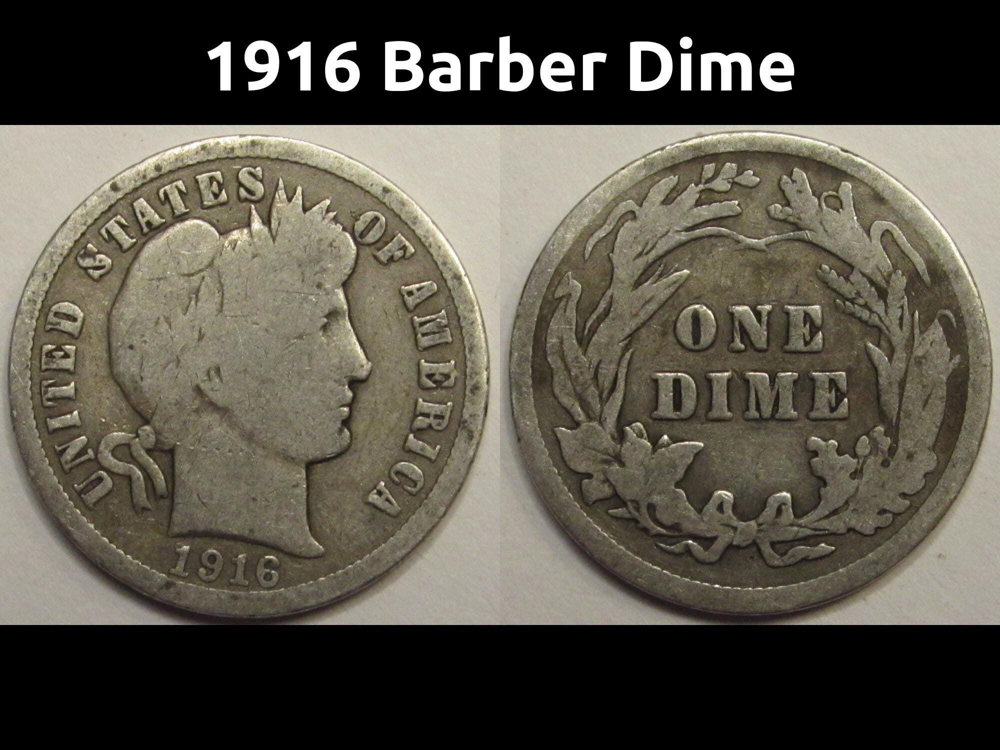メ*ー様 アメリカ　レア　1916-ｓ　銀貨　バーバーダイム　ＵＮＣ 1916 Barber & 1916 Mercury Silver Dime Pair Good | International