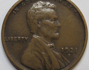 1921年 S リンカーン・ウィート・セント - アンティーク