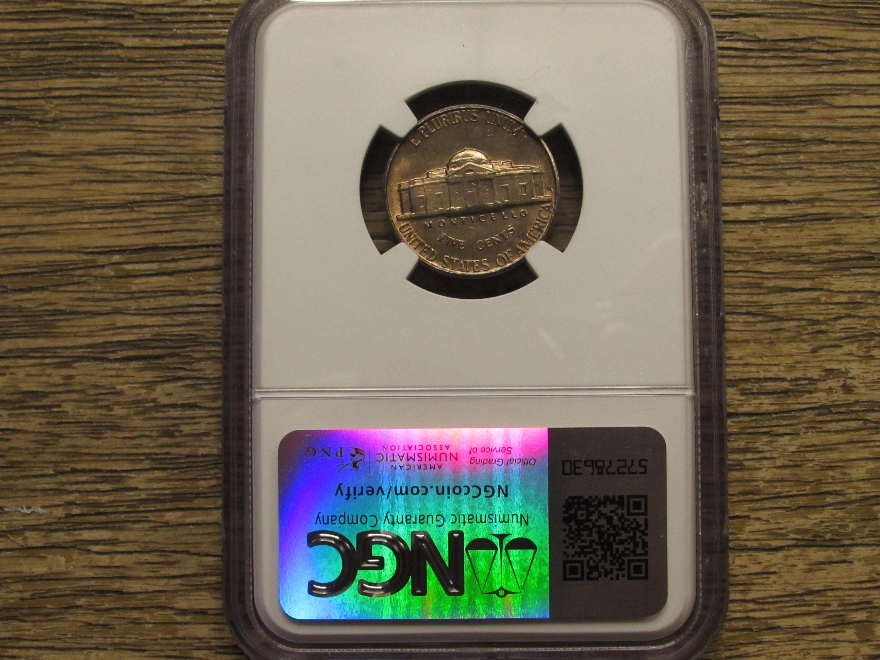 1954年 S ジェファーソンニッケル - NGCグレード MS 65 - ヴィンテージ