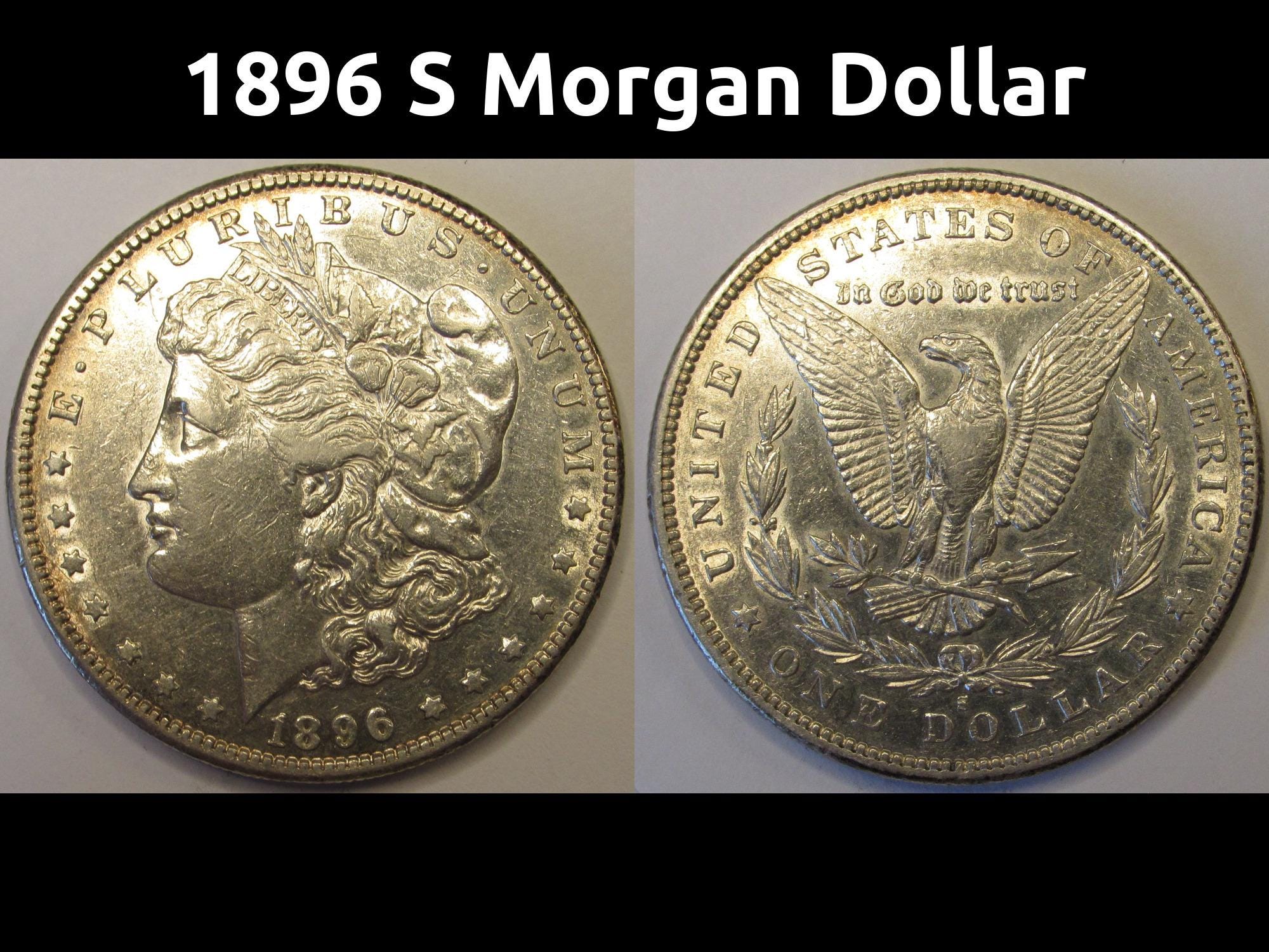 1896 S モルガン ダラー - アンティークの高級サンフランシスコ ミント