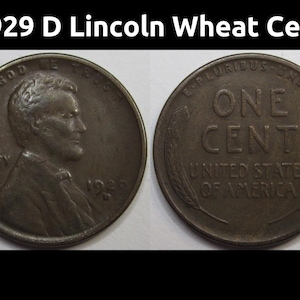 1929 D Lincoln Wheat Cent - antique better condition American wheat penny